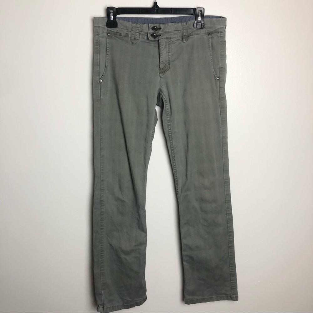 Horny Toad Checkov Pants Light Green Size 8